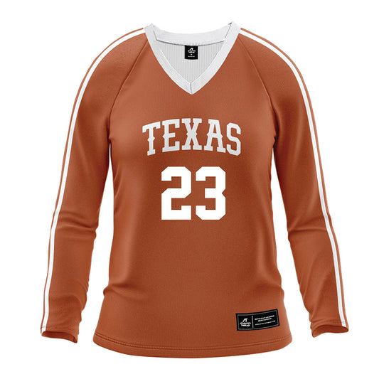 Texas - NCAA Women's Volleyball : Macaria Spears - Orange Volleyball Jersey-0