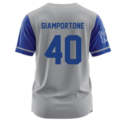 Memphis - NCAA Baseball : Seth Giamportone - Grey Jersey-1