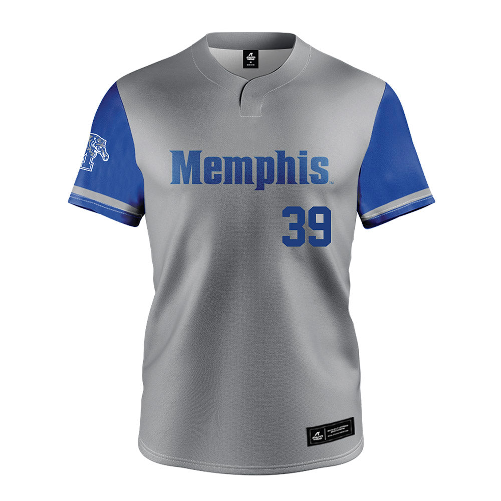 Memphis - NCAA Baseball : Jack Pitts - Grey Jersey-0