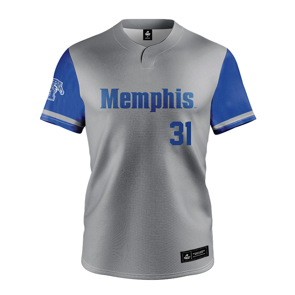 Memphis - NCAA Baseball : Michael Politte - Grey Jersey-0