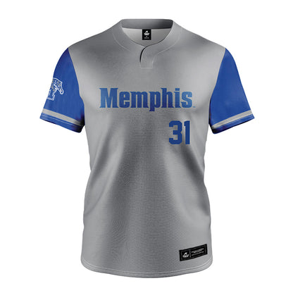 Memphis - NCAA Baseball : Michael Politte - Grey Jersey-0