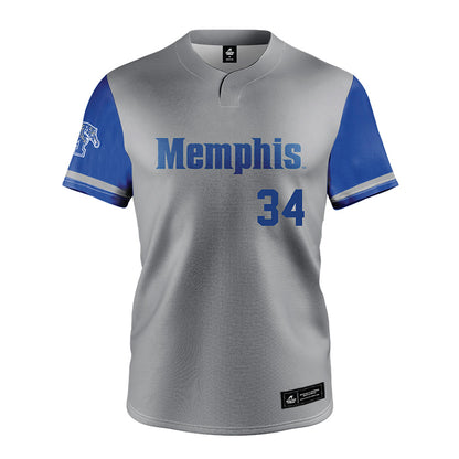 Memphis - NCAA Baseball : Brady McAbee - Grey Jersey-0