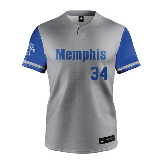 Memphis - NCAA Baseball : Brady McAbee - Grey Jersey-0