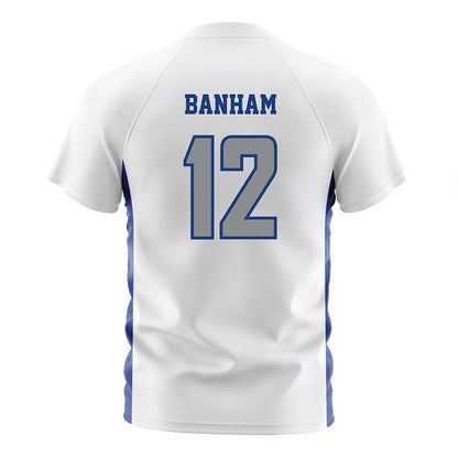Memphis - NCAA Men's Soccer : Carson Banham - White Soccer Jersey-1
