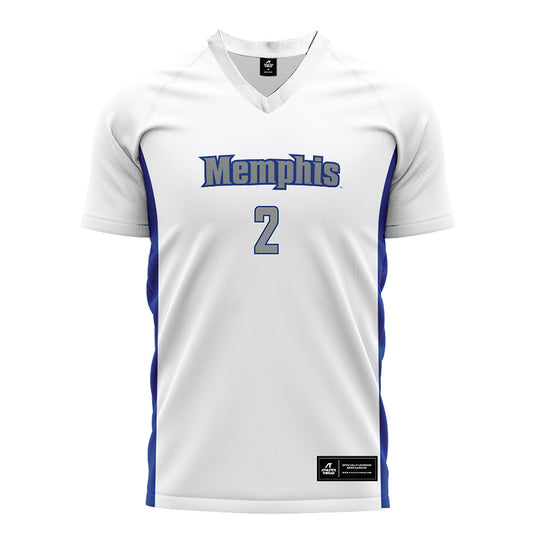 Memphis - NCAA Men's Soccer : Zackarya Oumamass - White Soccer Jersey-0
