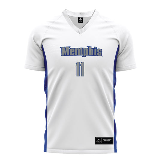 Memphis - NCAA Men's Soccer : Keanan Bader - White Soccer Jersey-0