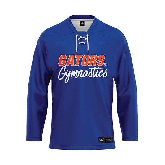 Florida - NCAA Women's Gymnastics : Lily Bruce - Blue Hockey Jersey-0
