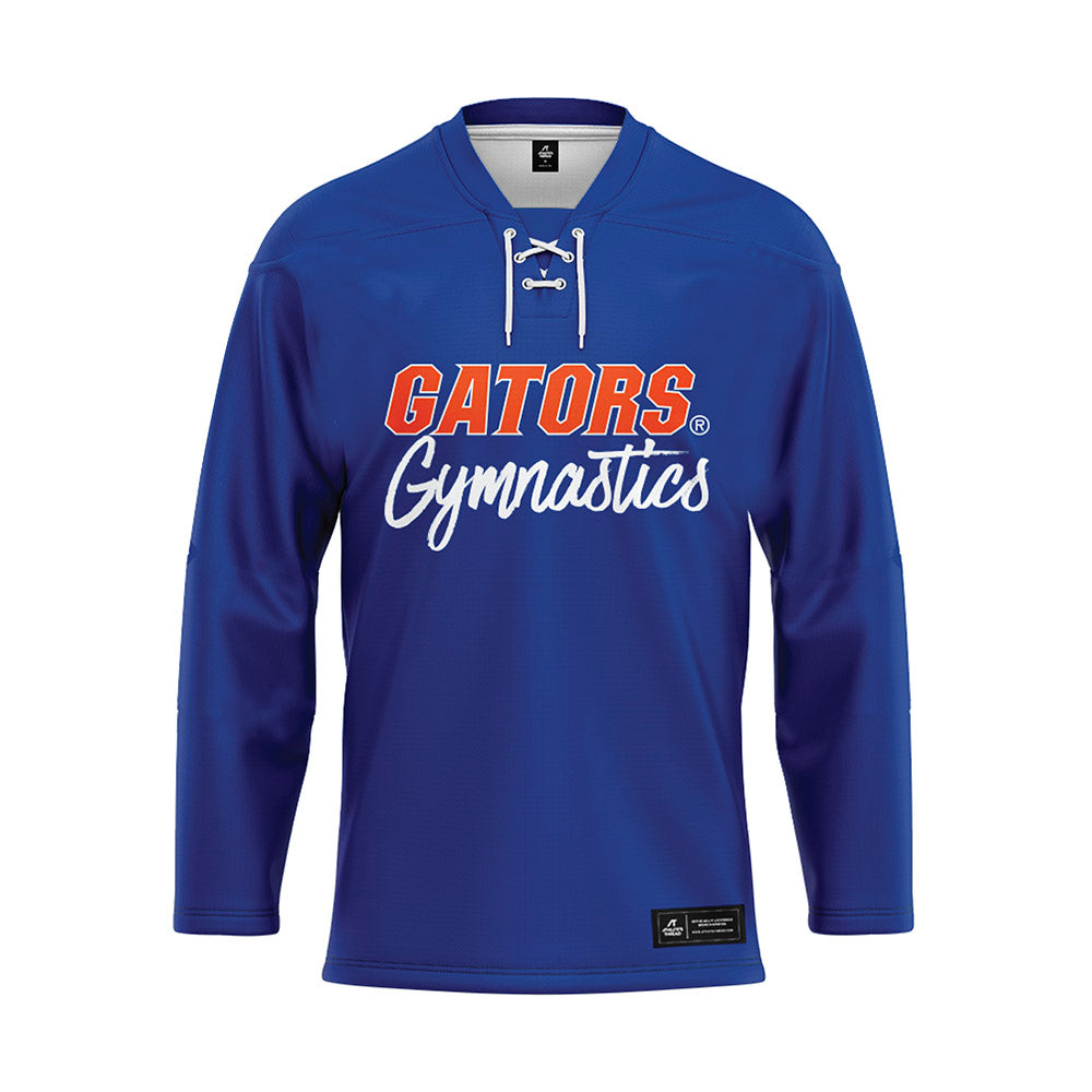 Florida - NCAA Women's Gymnastics : Taylor Clark - Blue Hockey Jersey-0