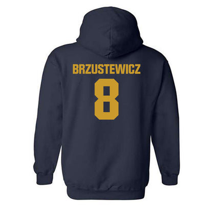 Notre Dame - NCAA Baseball : Hudson Brzustewicz - Classic Fashion Shersey Hooded Sweatshirt-1
