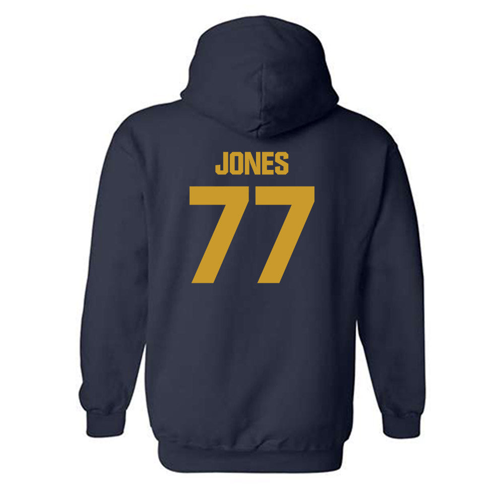 Notre Dame - NCAA Football : Peter Jones - Classic Fashion Shersey Hooded Sweatshirt-1