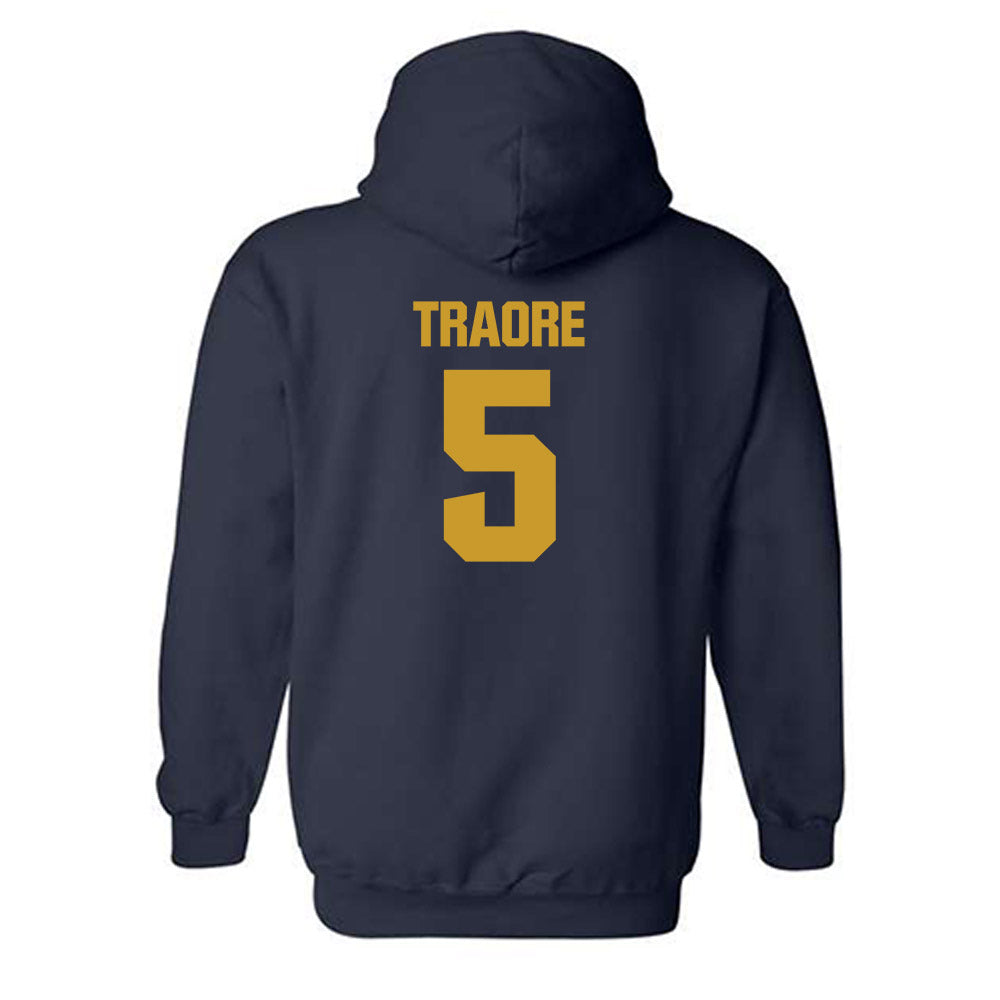 Notre Dame - NCAA Football : Boubacar Traore - Classic Fashion Shersey Hooded Sweatshirt-1
