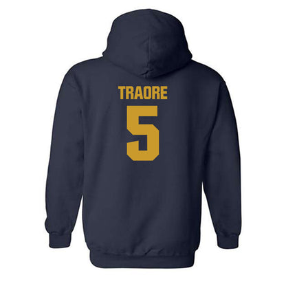 Notre Dame - NCAA Football : Boubacar Traore - Classic Fashion Shersey Hooded Sweatshirt-1
