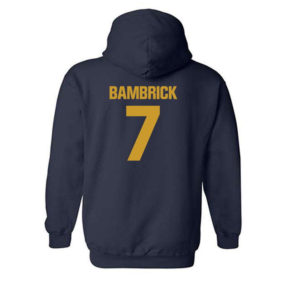 Notre Dame - NCAA Men's Lacrosse : Joey Bambrick - Classic Fashion Shersey Hooded Sweatshirt-1