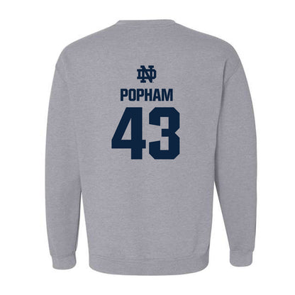 Notre Dame - NCAA Men's Lacrosse : Bo Popham - Classic Fashion Shersey Crewneck Sweatshirt-1