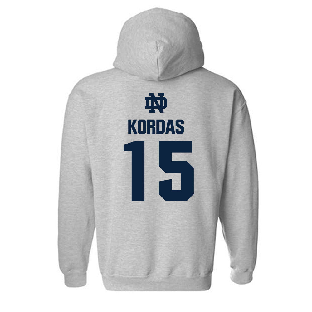 Notre Dame - NCAA Women's Volleyball : Mae Kordas - Classic Fashion Shersey Hooded Sweatshirt-1