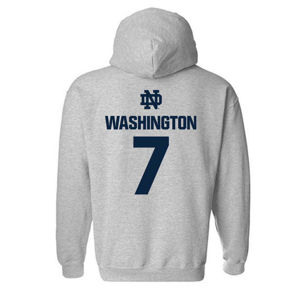 Notre Dame - NCAA Football : Tyrus Washington - Classic Fashion Shersey Hooded Sweatshirt-1