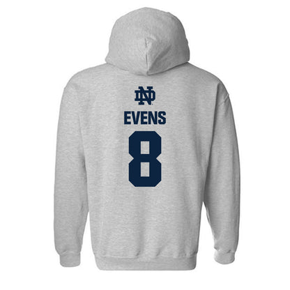 Notre Dame - NCAA Women's Volleyball : Maya Evens - Classic Fashion Shersey Hooded Sweatshirt-1