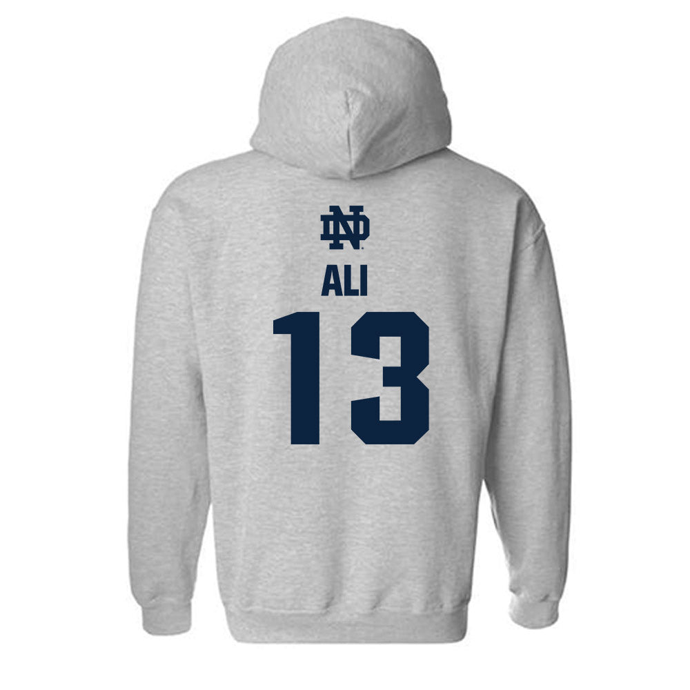 Notre Dame - NCAA Men's Ice Hockey : Brennan Ali - Classic Fashion Shersey Hooded Sweatshirt-1