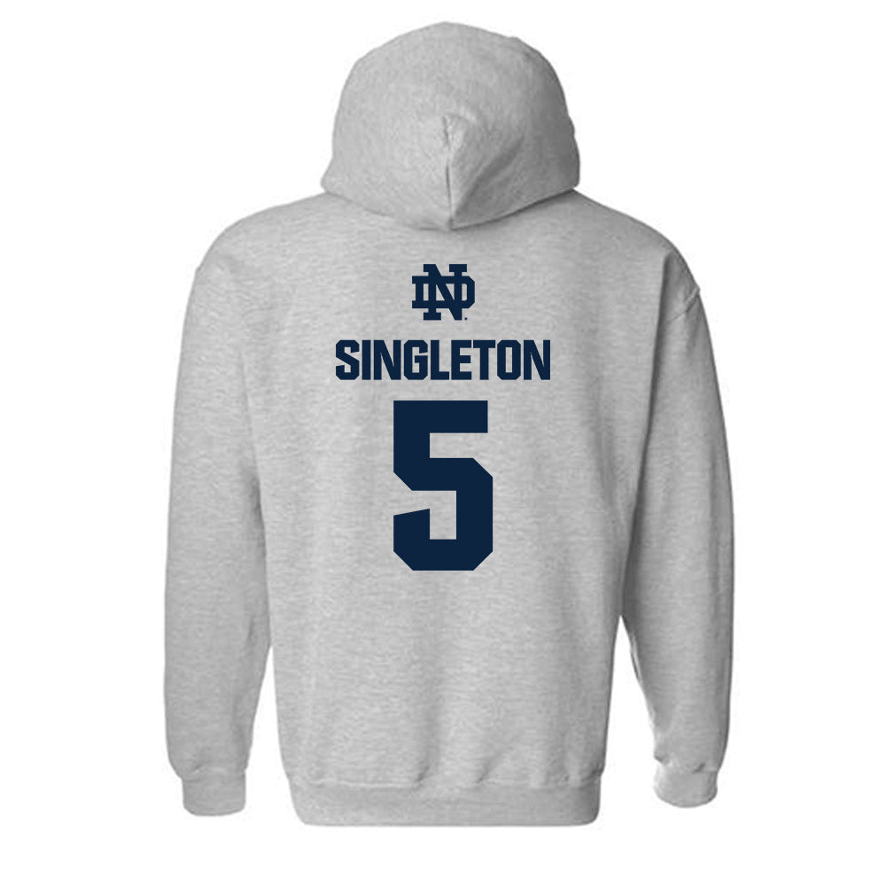 Notre Dame - NCAA Baseball : Dylan Singleton - Classic Fashion Shersey Hooded Sweatshirt-1