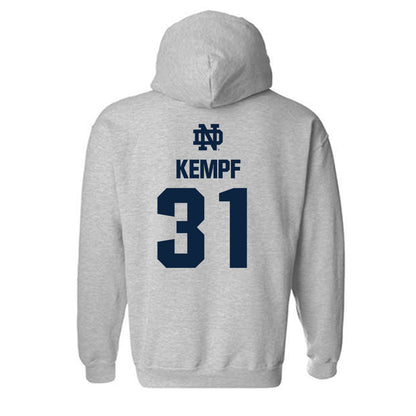 Notre Dame - NCAA Men's Ice Hockey : Nicholas Kempf - Classic Fashion Shersey Hooded Sweatshirt