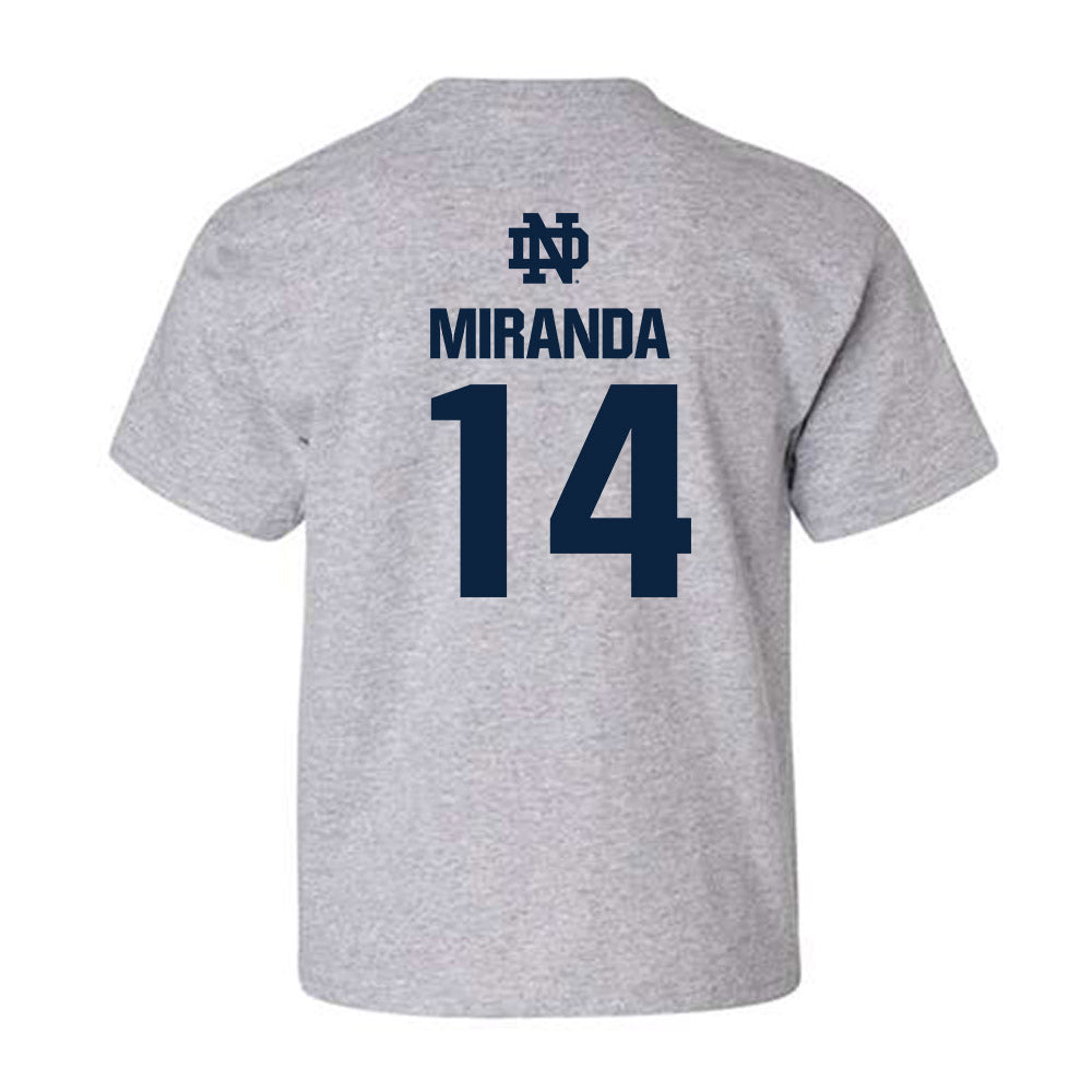 Notre Dame - NCAA Baseball : Shane Miranda - Classic Fashion Shersey Youth T-Shirt-1