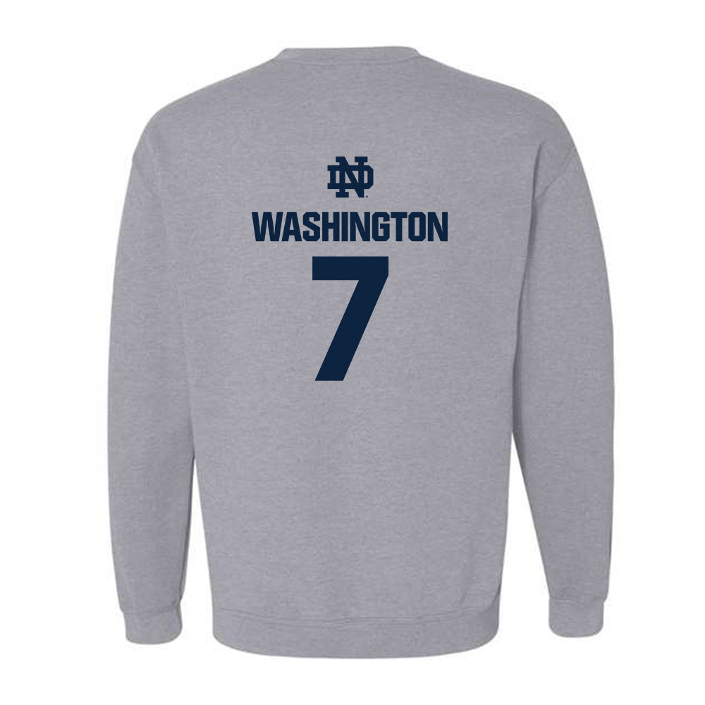 Notre Dame - NCAA Football : Tyrus Washington - Classic Fashion Shersey Crewneck Sweatshirt-1