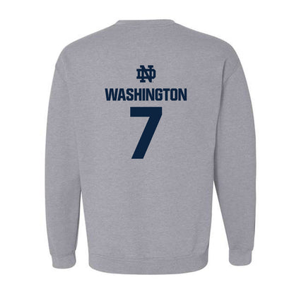 Notre Dame - NCAA Football : Tyrus Washington - Classic Fashion Shersey Crewneck Sweatshirt-1