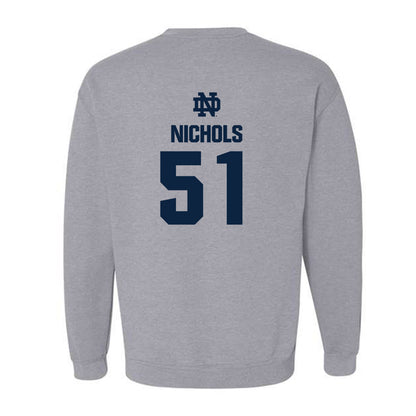 Notre Dame - NCAA Football : Ben Nichols - Classic Fashion Shersey Crewneck Sweatshirt-1