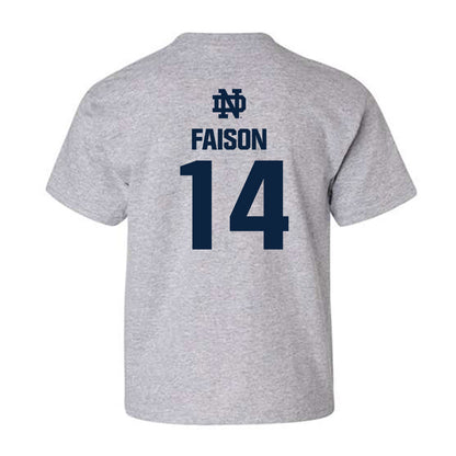 Notre Dame - NCAA Men's Lacrosse : Jordan Faison - Classic Fashion Shersey Youth T-Shirt-1