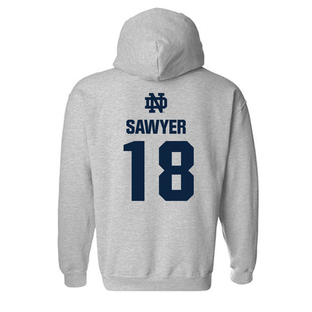 Notre Dame - NCAA Men's Soccer : Thaddeus Sawyer - Classic Fashion Shersey Hooded Sweatshirt-1