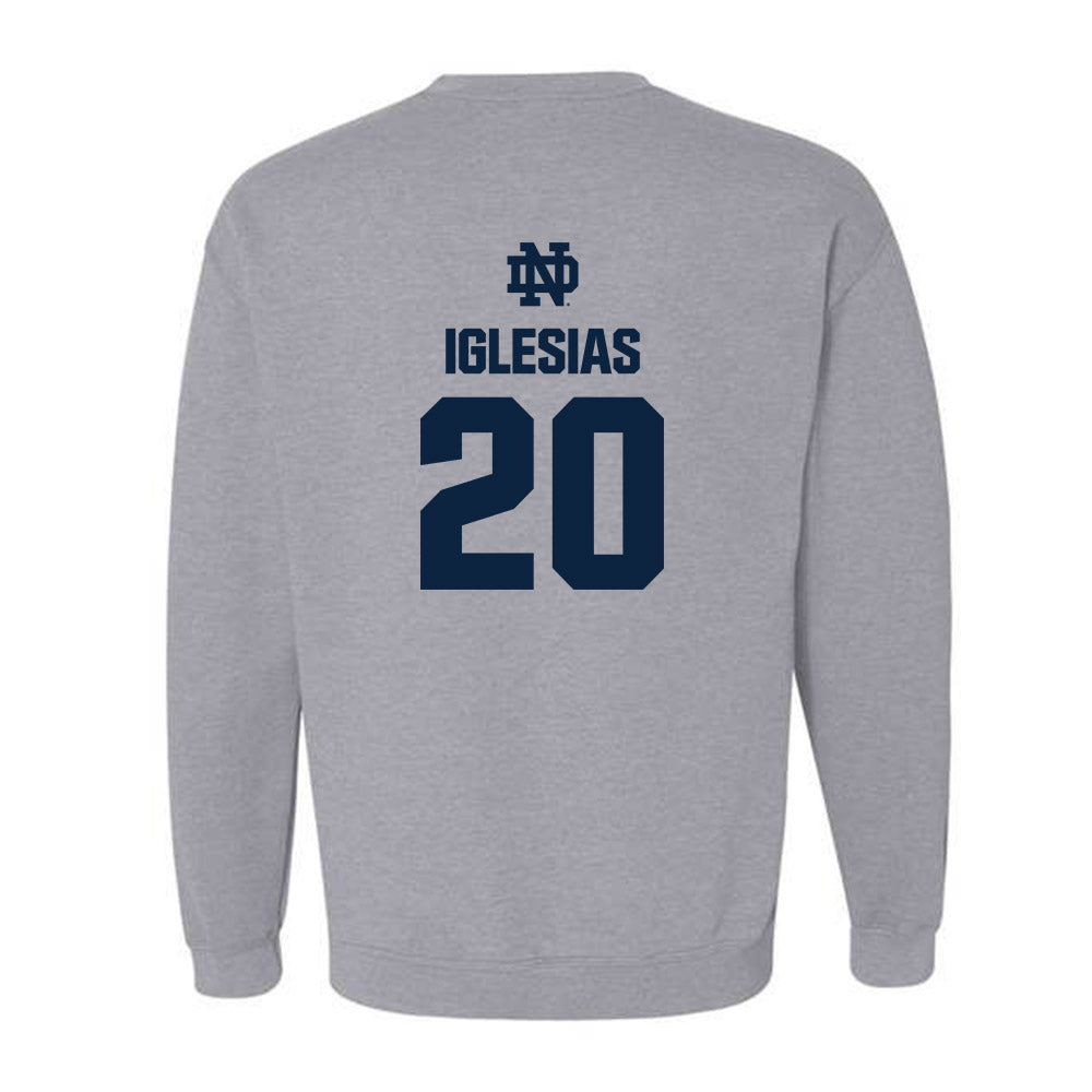 Notre Dame - NCAA Men's Lacrosse : Miguel Iglesias - Classic Fashion Shersey Crewneck Sweatshirt-1
