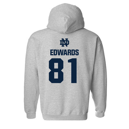Notre Dame - NCAA Men's Ice Hockey : Beckham Edwards - Classic Fashion Shersey Hooded Sweatshirt-1