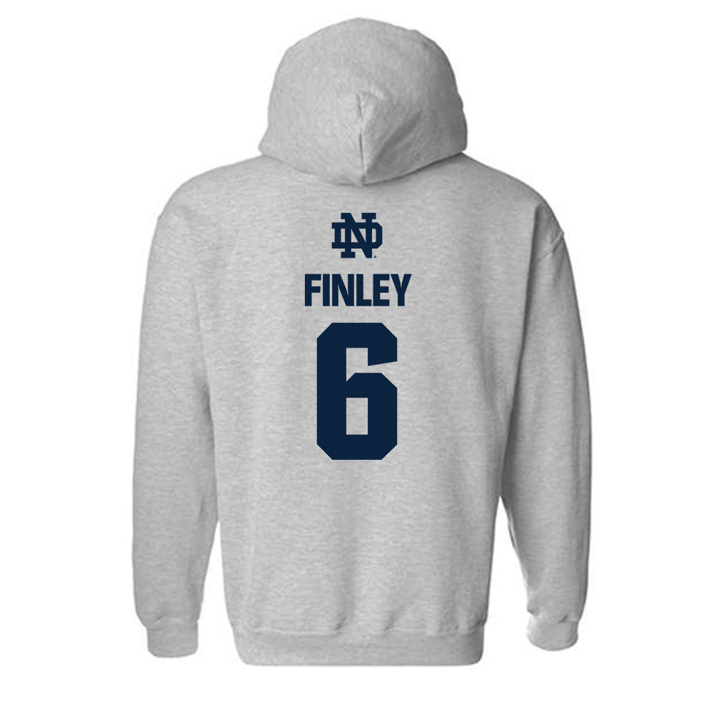Notre Dame - NCAA Men's Lacrosse : Fisher Finley - Classic Fashion Shersey Hooded Sweatshirt-1