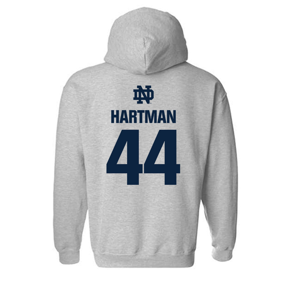 Notre Dame - NCAA Baseball : Trent Hartman - Classic Fashion Shersey Hooded Sweatshirt-1
