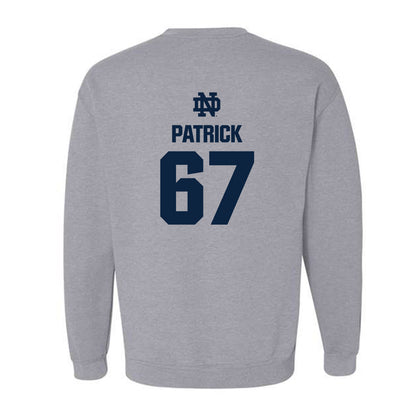 Notre Dame - NCAA Football : Gregory Patrick - Classic Fashion Shersey Crewneck Sweatshirt-1