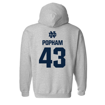Notre Dame - NCAA Men's Lacrosse : Bo Popham - Classic Fashion Shersey Hooded Sweatshirt-1
