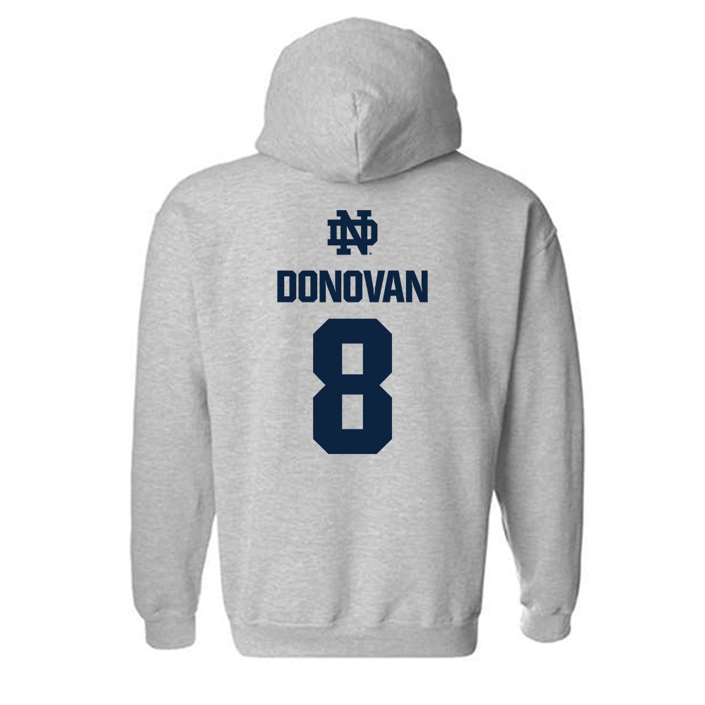 Notre Dame - NCAA Men's Lacrosse : Andrew Donovan - Classic Fashion Shersey Hooded Sweatshirt-1