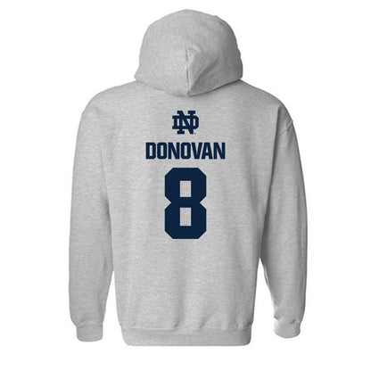 Notre Dame - NCAA Men's Lacrosse : Andrew Donovan - Classic Fashion Shersey Hooded Sweatshirt-1