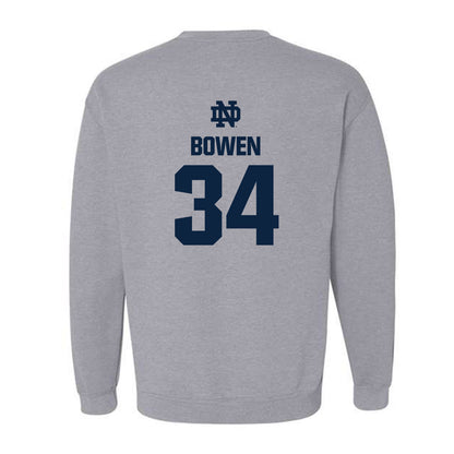 Notre Dame - NCAA Football : Drayk Bowen - Classic Fashion Shersey Crewneck Sweatshirt-1