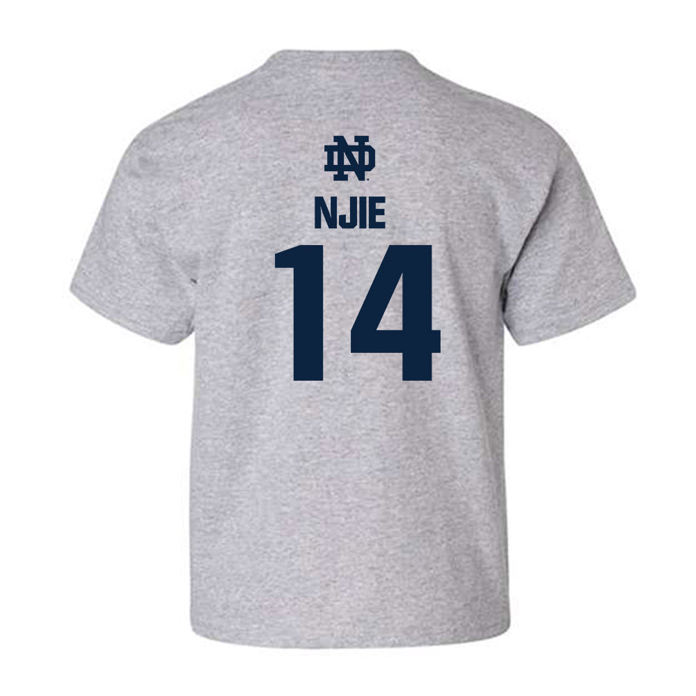 Notre Dame - NCAA Men's Basketball : Kebba Njie - Classic Fashion Shersey Youth T-Shirt-1