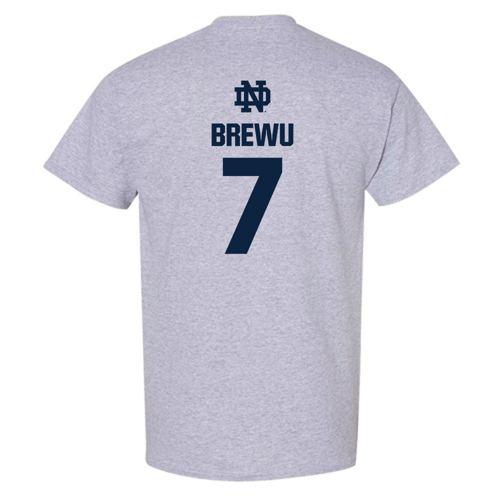 Notre Dame - NCAA Football : Francis Brewu - Classic Fashion Shersey T-Shirt-1