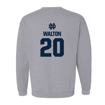 Notre Dame - NCAA Football : Jonaz Walton - Classic Fashion Shersey Crewneck Sweatshirt-1