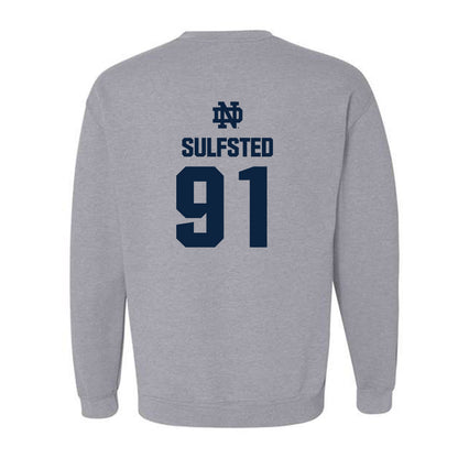 Notre Dame - NCAA Football : Gordy Sulfsted - Classic Fashion Shersey Crewneck Sweatshirt-1
