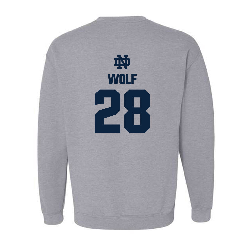 Notre Dame - NCAA Baseball : Rhys Wolf - Classic Fashion Shersey Crewneck Sweatshirt-1