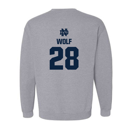 Notre Dame - NCAA Baseball : Rhys Wolf - Classic Fashion Shersey Crewneck Sweatshirt-1