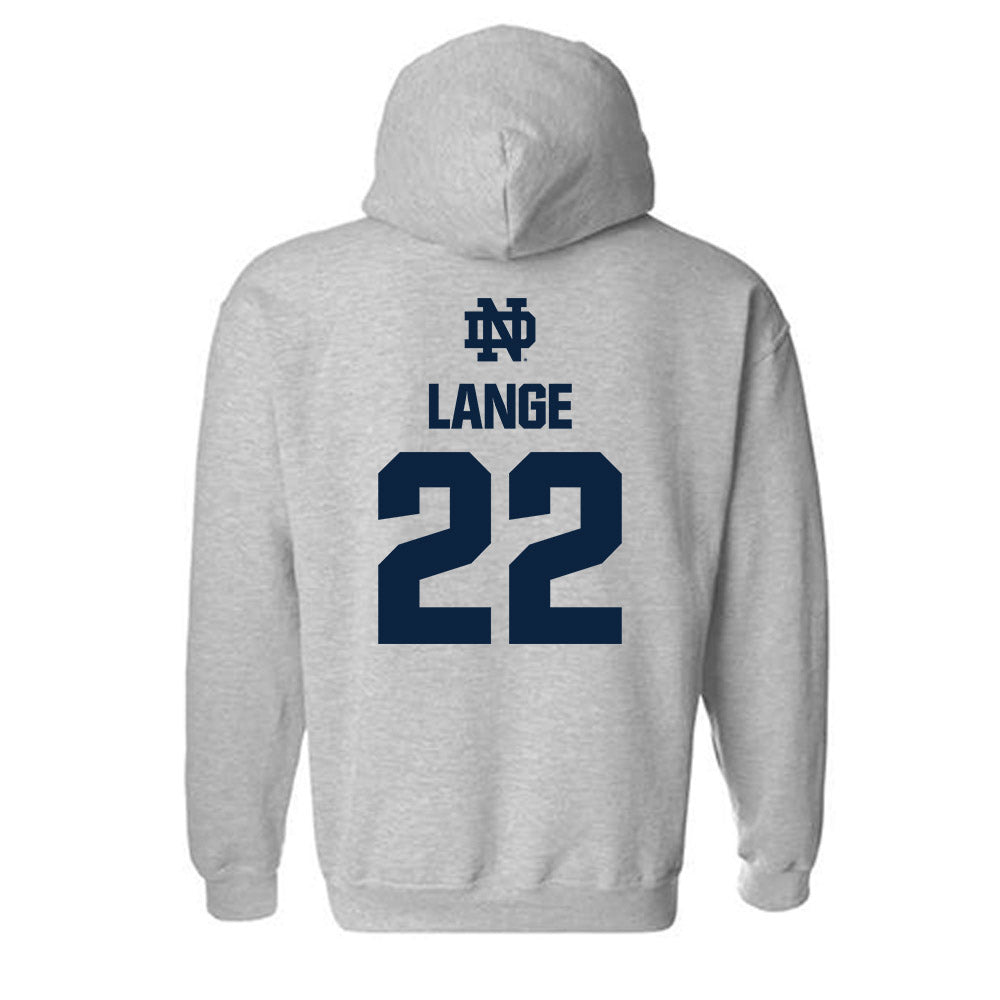 Notre Dame - NCAA Women's Volleyball : Ava Lange - Classic Fashion Shersey Hooded Sweatshirt-1