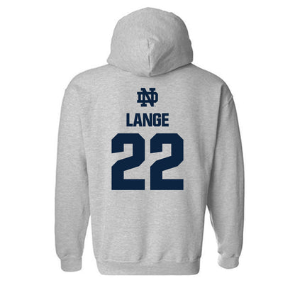 Notre Dame - NCAA Women's Volleyball : Ava Lange - Classic Fashion Shersey Hooded Sweatshirt-1