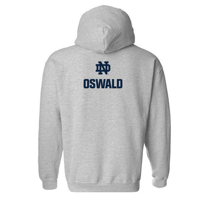 Notre Dame - NCAA Men's Swimming & Diving : Zack Oswald - Classic Fashion Shersey Hooded Sweatshirt-1
