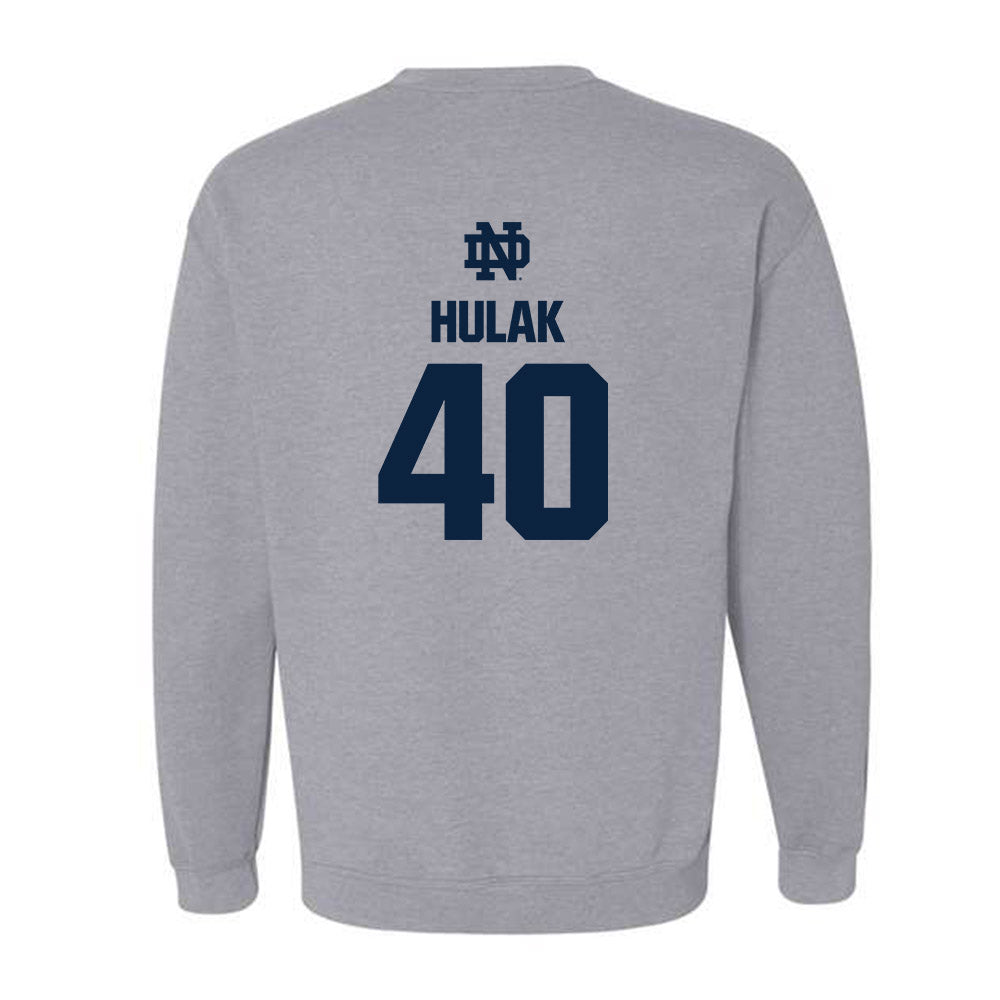 Notre Dame - NCAA Football : Dominik Hulak - Classic Fashion Shersey Crewneck Sweatshirt-1