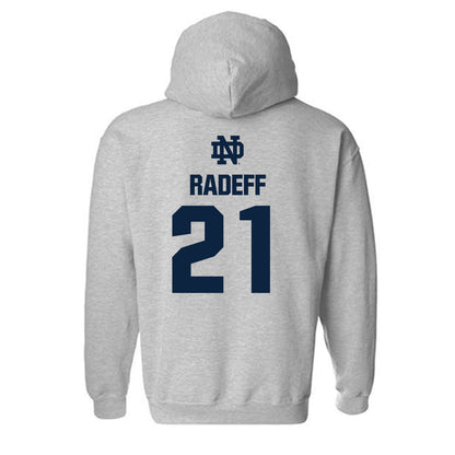 Notre Dame - NCAA Women's Volleyball : Mia Radeff - Classic Fashion Shersey Hooded Sweatshirt-1